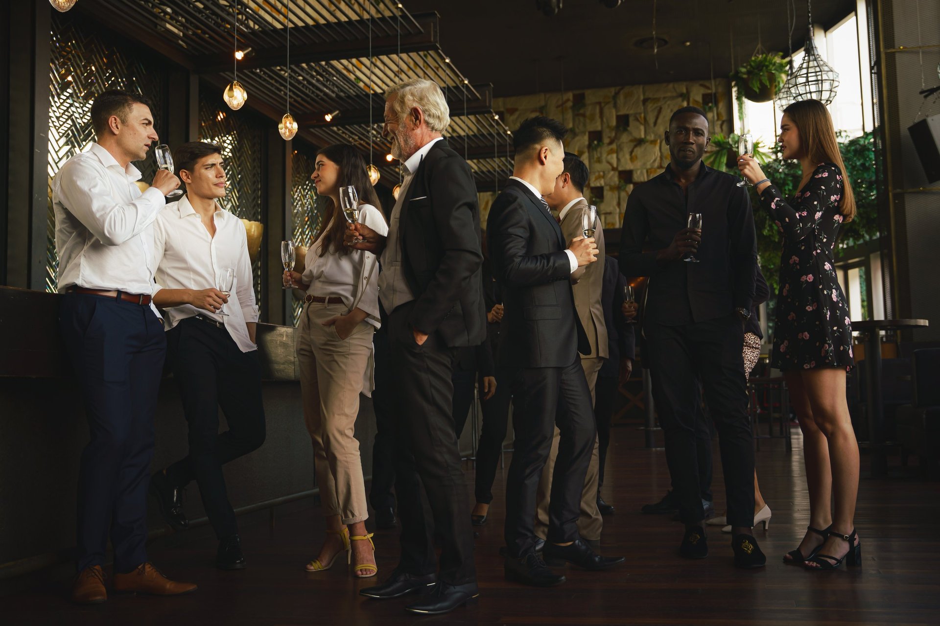 Elegant social gathering
