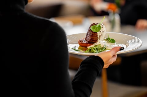Elegant gourmet dining experience at private event