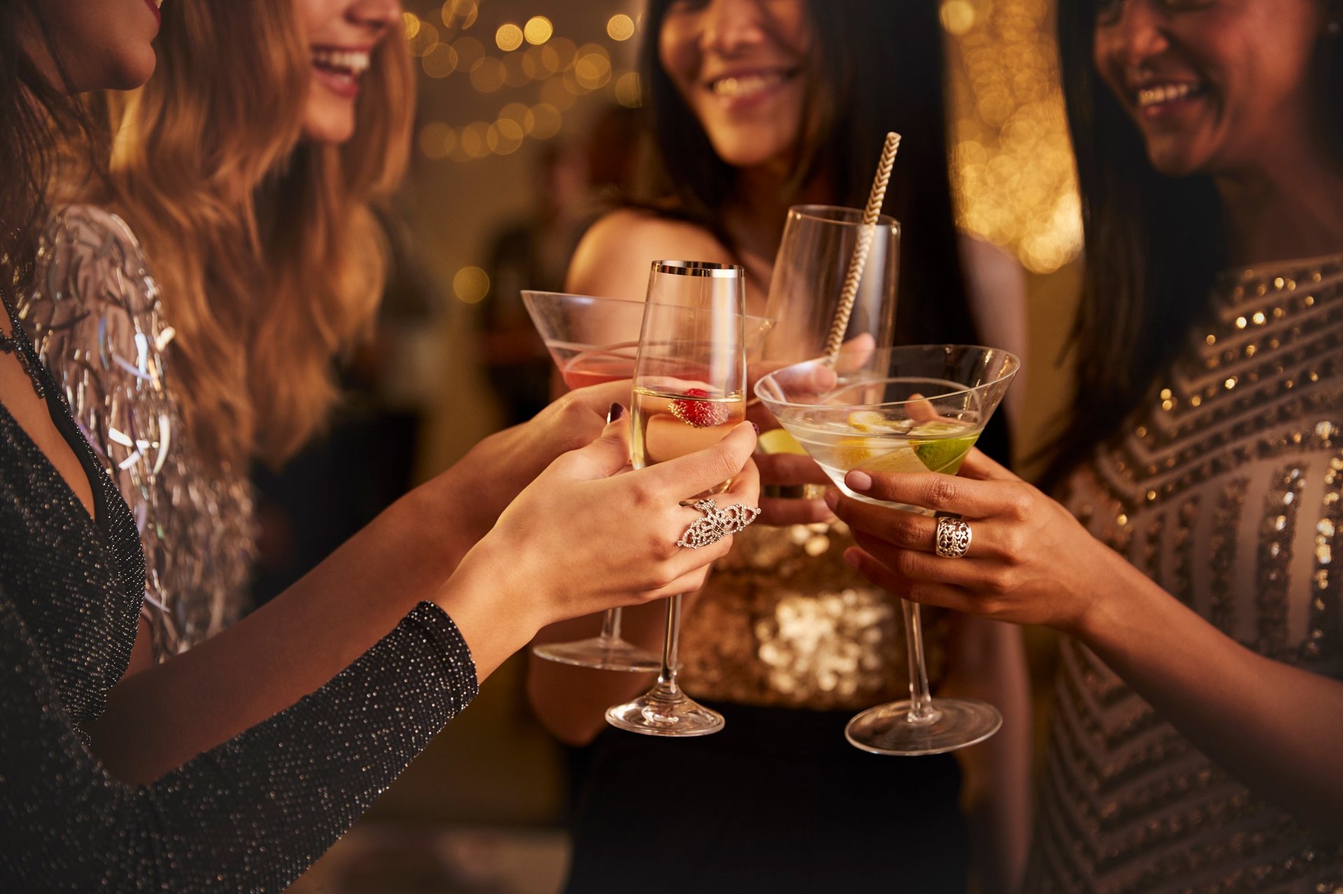 Elegant women at luxury event
